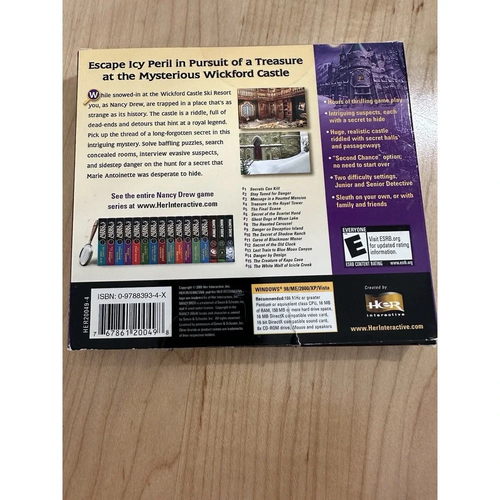 Nancy Drew Treasure in the Royal Tower PC 2001 Mystery Game #4 Her Interactive